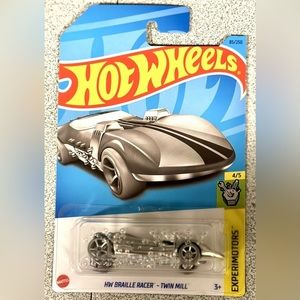 2023 Hot Wheels HW Braille Racer Twin Mill Experimotors #85 Silver Car Toy NEW